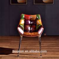 Vintage style colorful pu leather chair from Waimaotong Chinese supplier